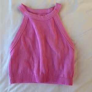 Aerie Vibrant Pink Ribbed Tank Top